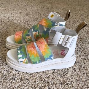 Dr martens tie dye sandals!